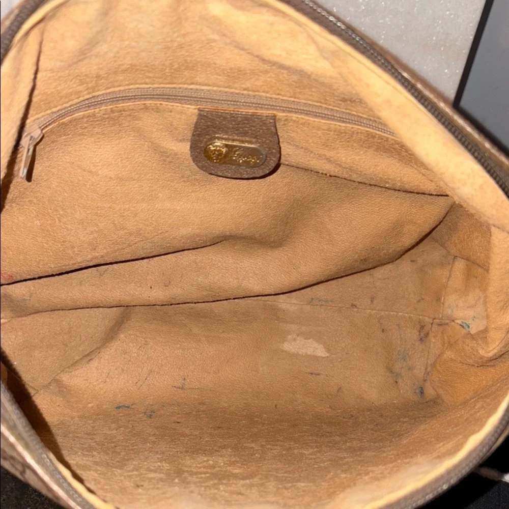 Gucci Beige and Brown Monogram Crossbody Bag - Picture 11 of 15